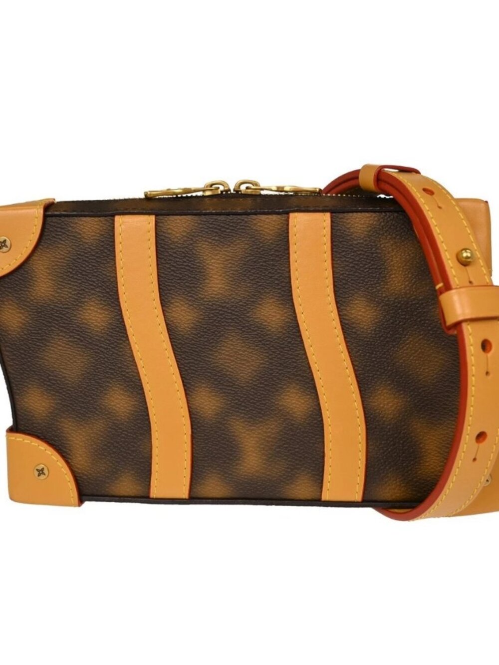 Best07/ LOUIS VUITTON Brown Soft Trunk Shoulder Bag M81580 NQ10787